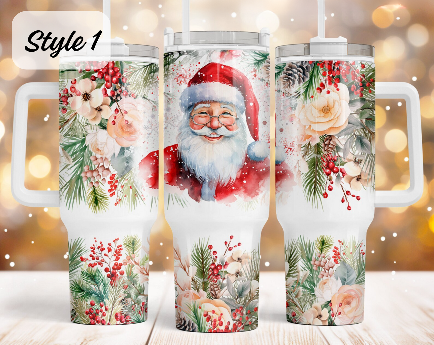 Christmas Hot/Cold Drink Tumbler 40oz (Multiple Designs)