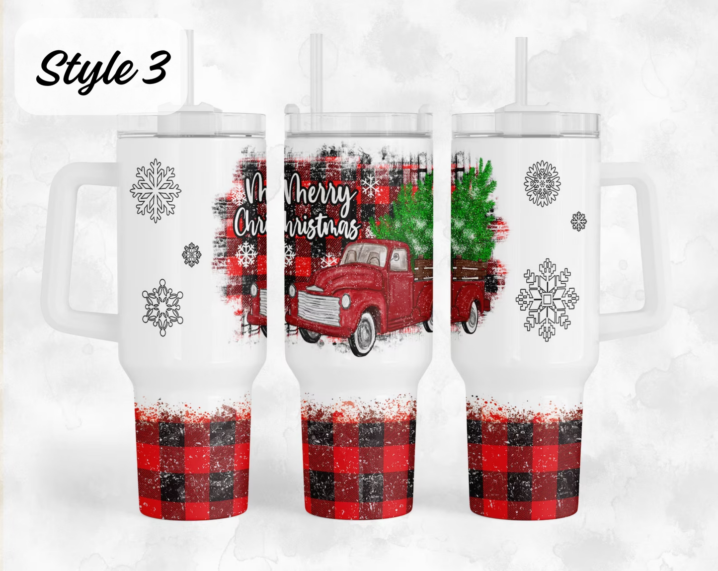 Christmas Hot/Cold Drink Tumbler 40oz (Multiple Designs)