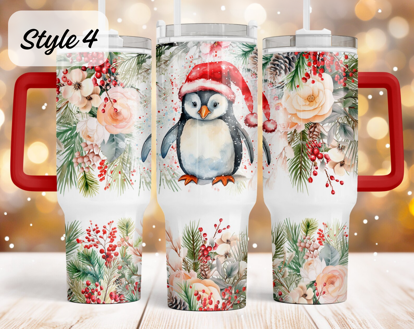 Christmas Hot/Cold Drink Tumbler 40oz (Multiple Designs)
