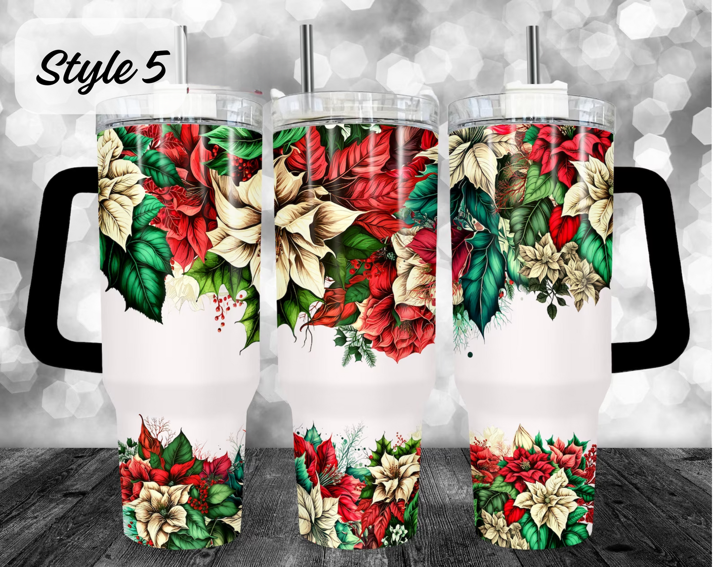 Christmas Hot/Cold Drink Tumbler 40oz (Multiple Designs)