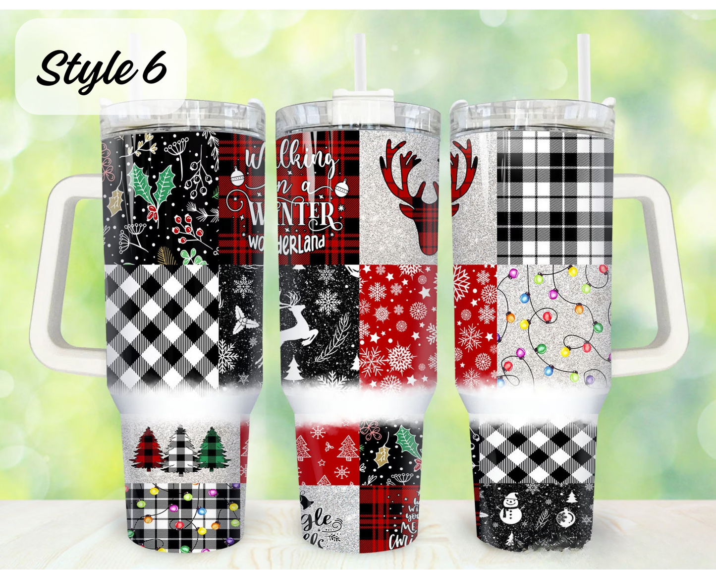 Christmas Hot/Cold Drink Tumbler 40oz (Multiple Designs)