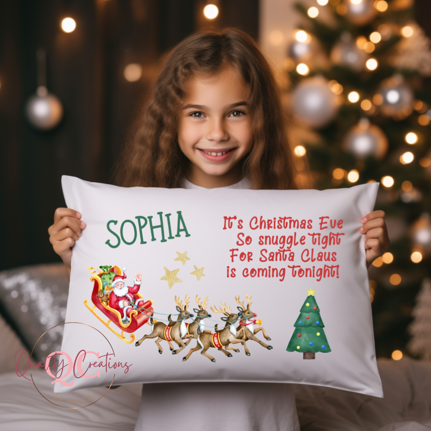 Personalized Kids Christmas Pillowcase