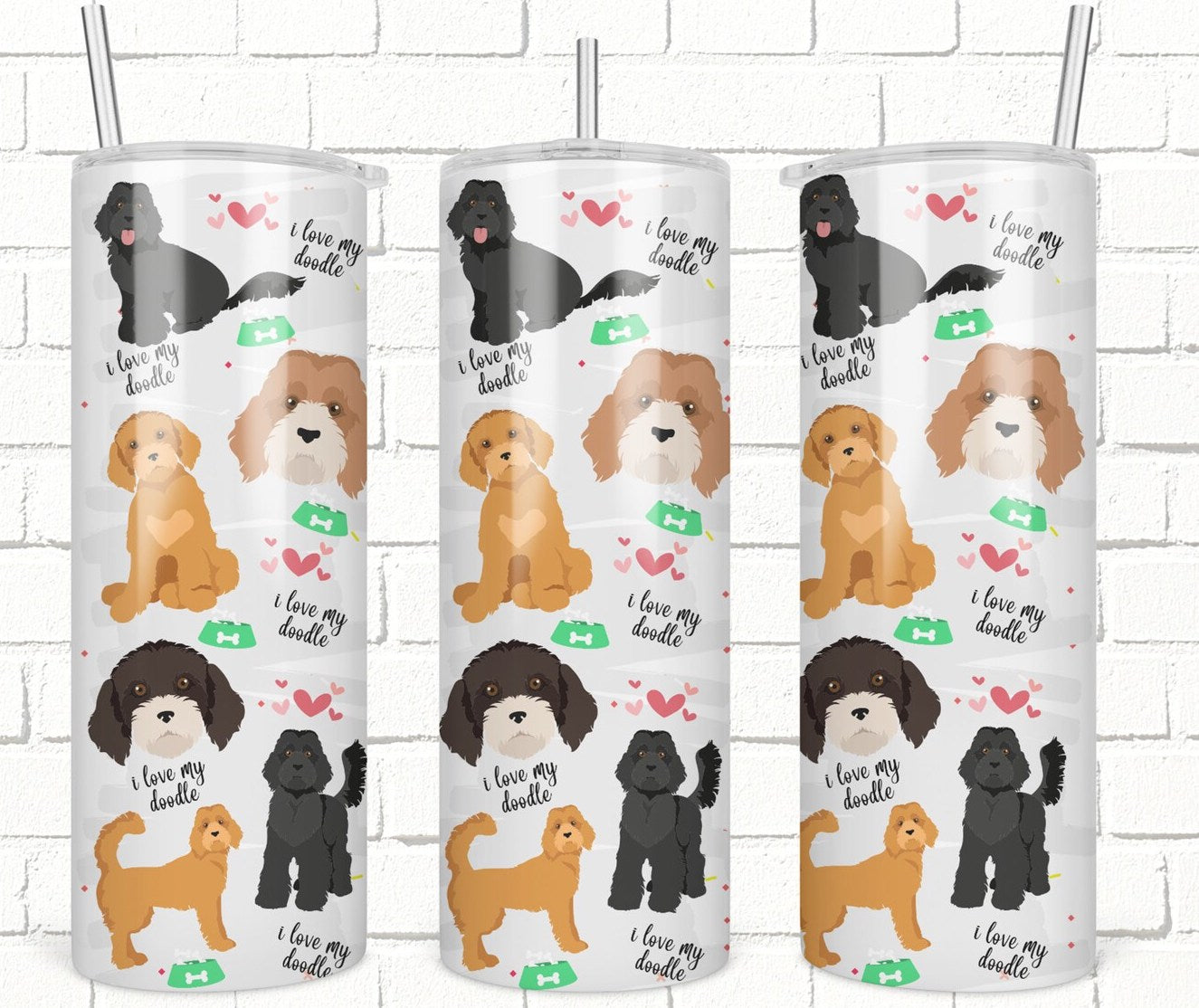 20oz Goldendoodle Hot/Cold Drink Tumblers (Multiple Designs))