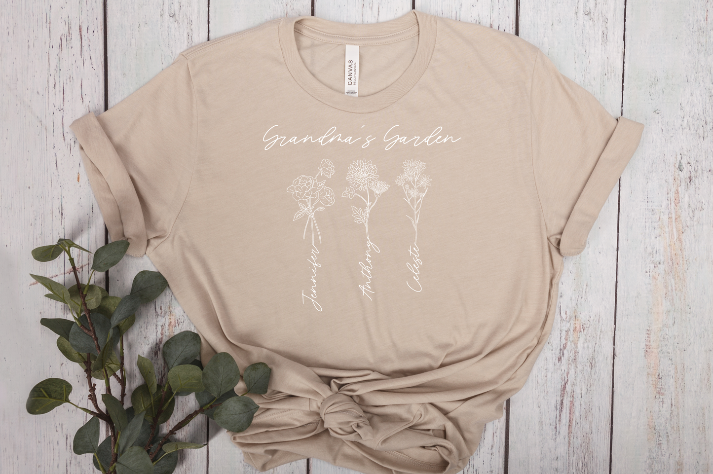Personalized Birth Month Flower T-Shirts