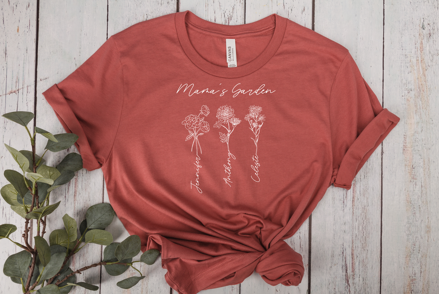 Personalized Birth Month Flower T-Shirts