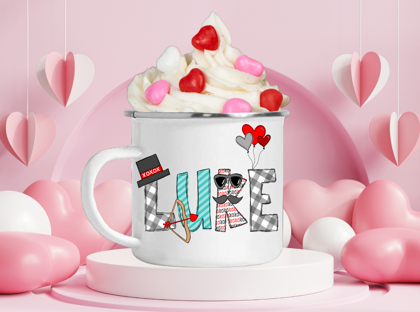 Personalized Valentines Campfire Mugs