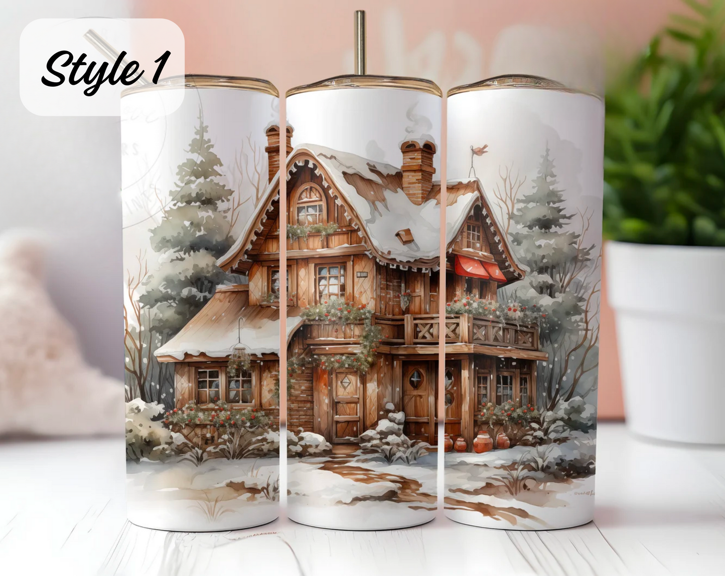 Christmas Hot/Cold Drink Tumblers 20oz (Multiple Designs)