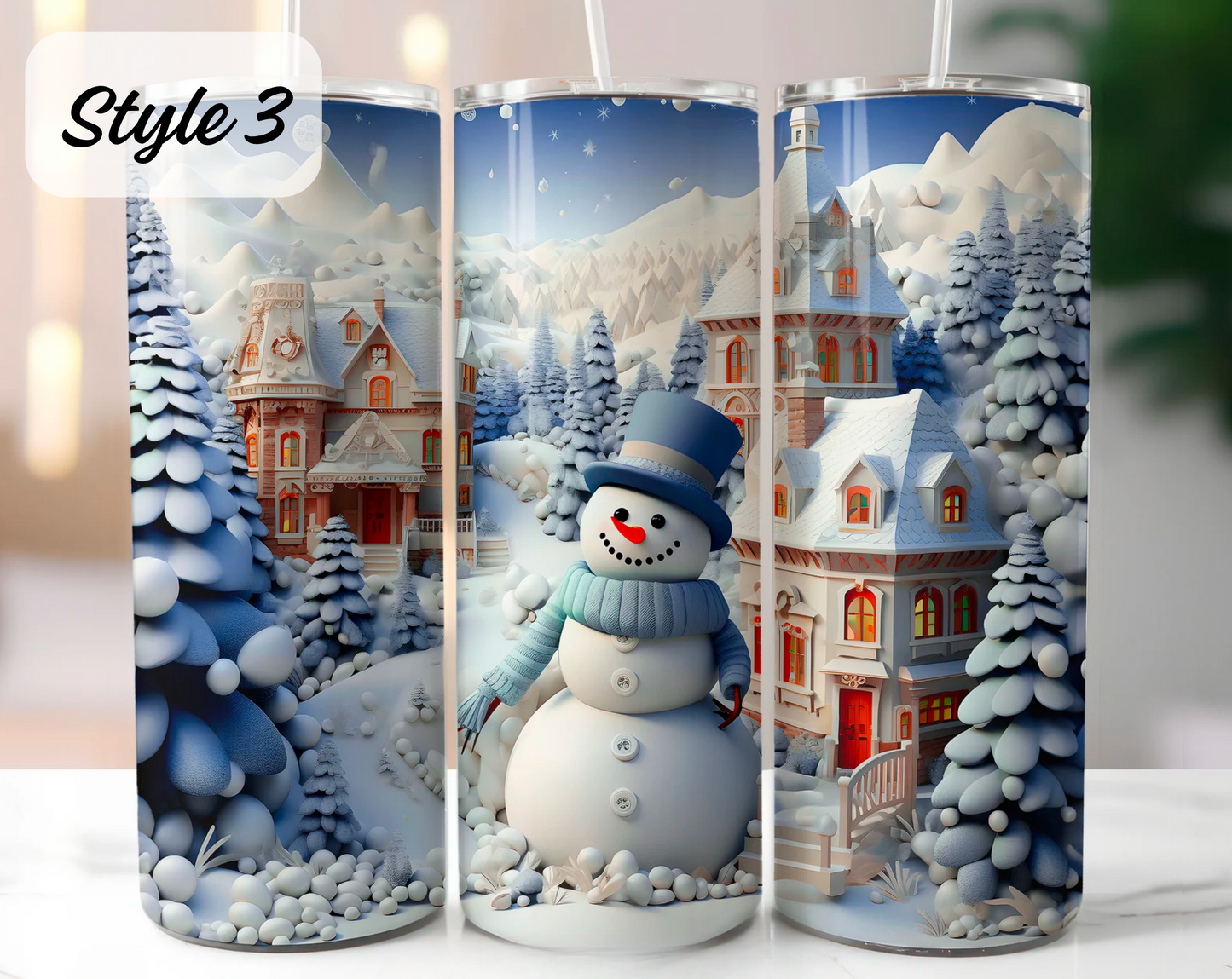 Christmas Hot/Cold Drink Tumblers 20oz (Multiple Designs)