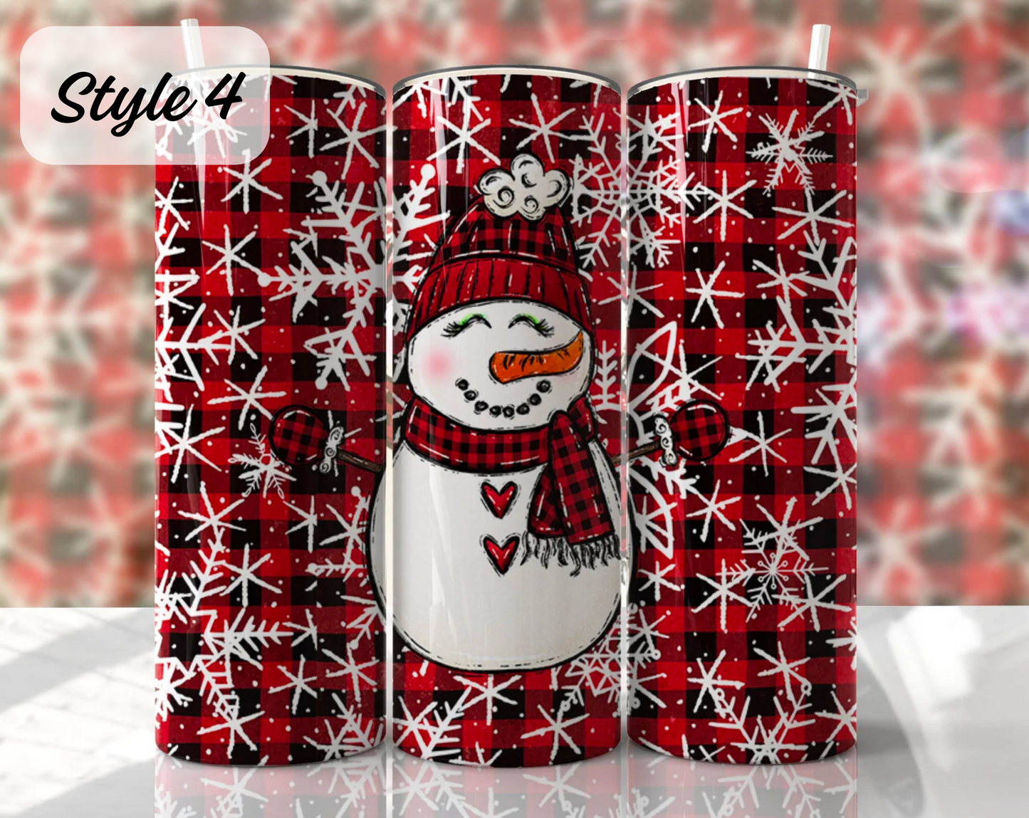 Christmas Hot/Cold Drink Tumblers 20oz (Multiple Designs)