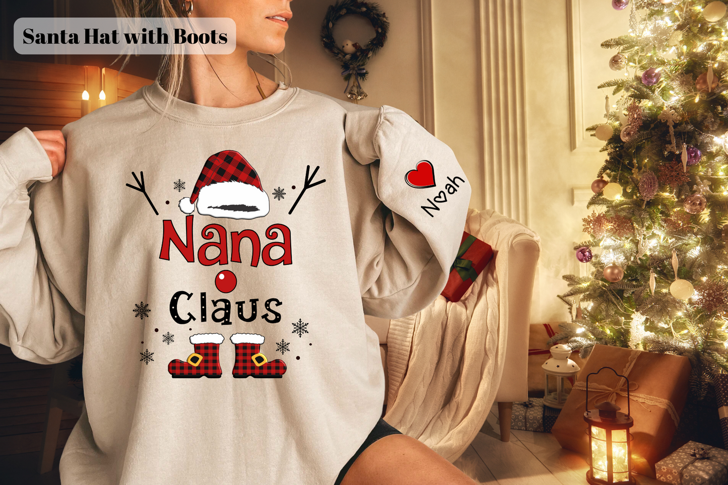 Mama / Nana Claus Christmas Crewneck Sweatshirts