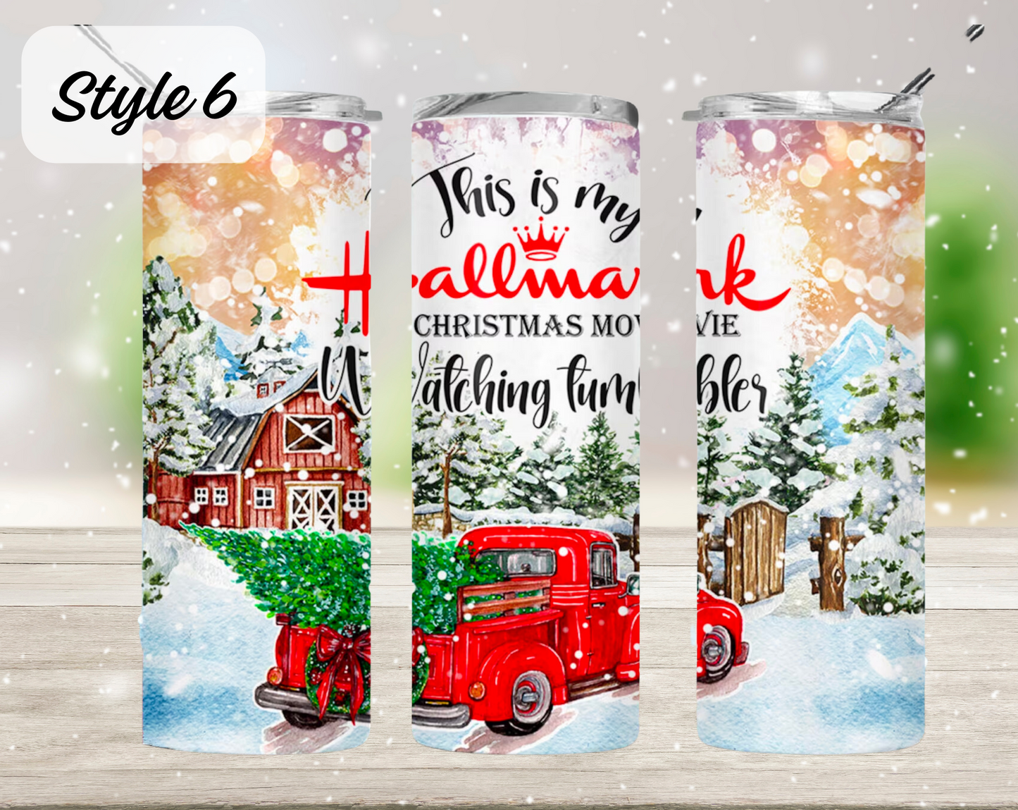 Christmas Hot/Cold Drink Tumblers 20oz (Multiple Designs)