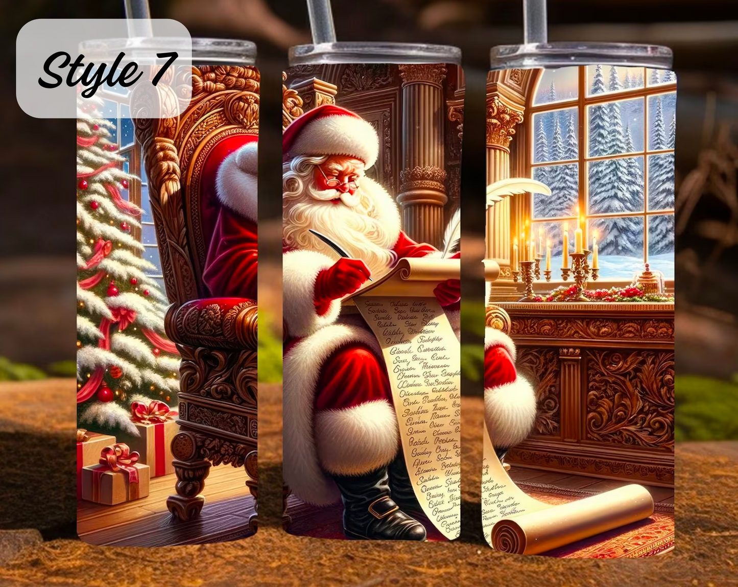 Christmas Hot/Cold Drink Tumblers 20oz (Multiple Designs)
