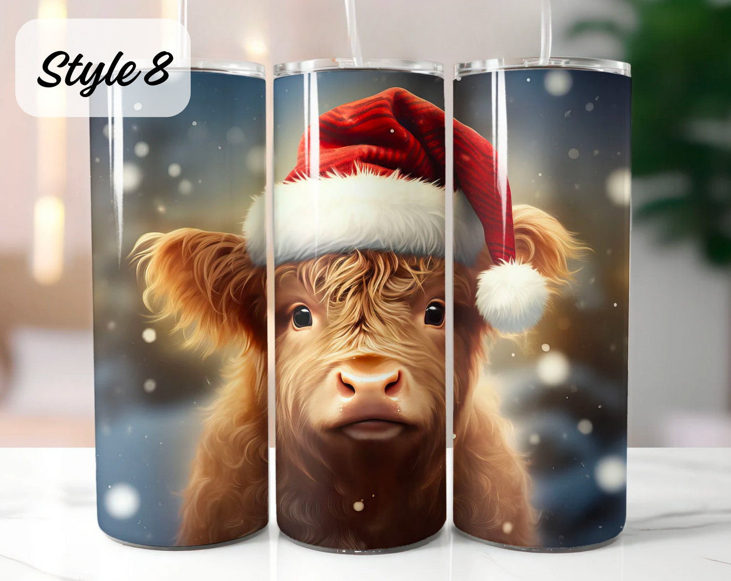 Christmas Hot/Cold Drink Tumblers 20oz (Multiple Designs)
