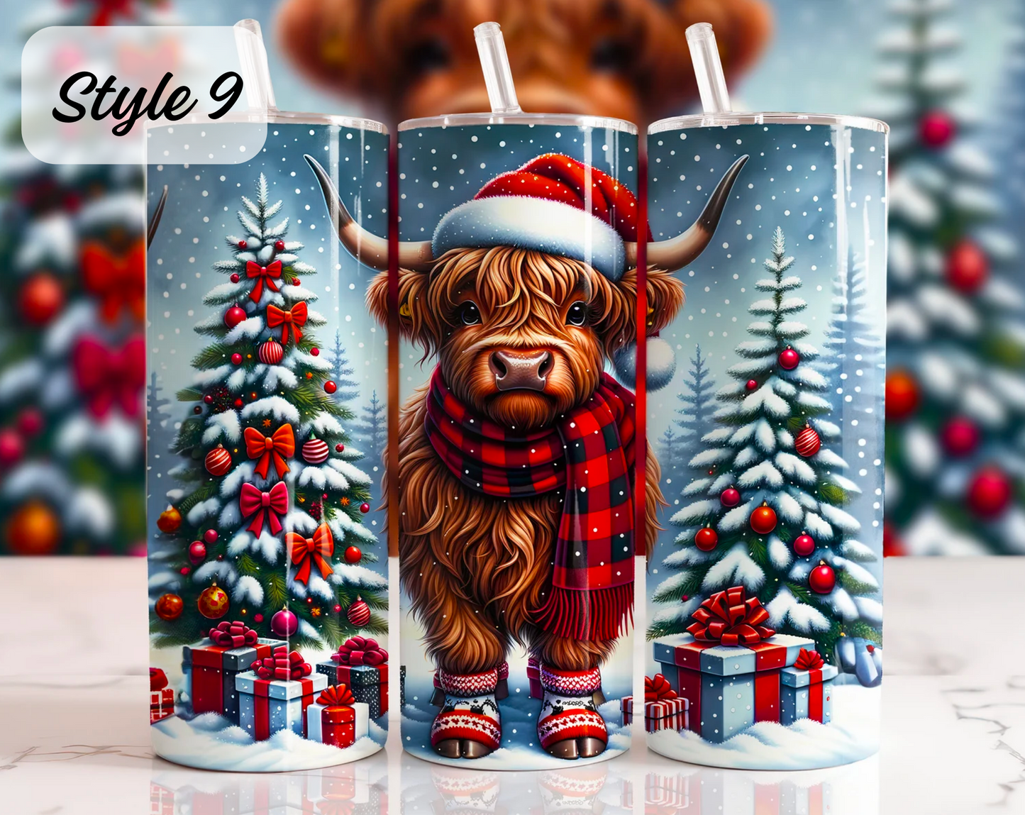 Christmas Hot/Cold Drink Tumblers 20oz (Multiple Designs)