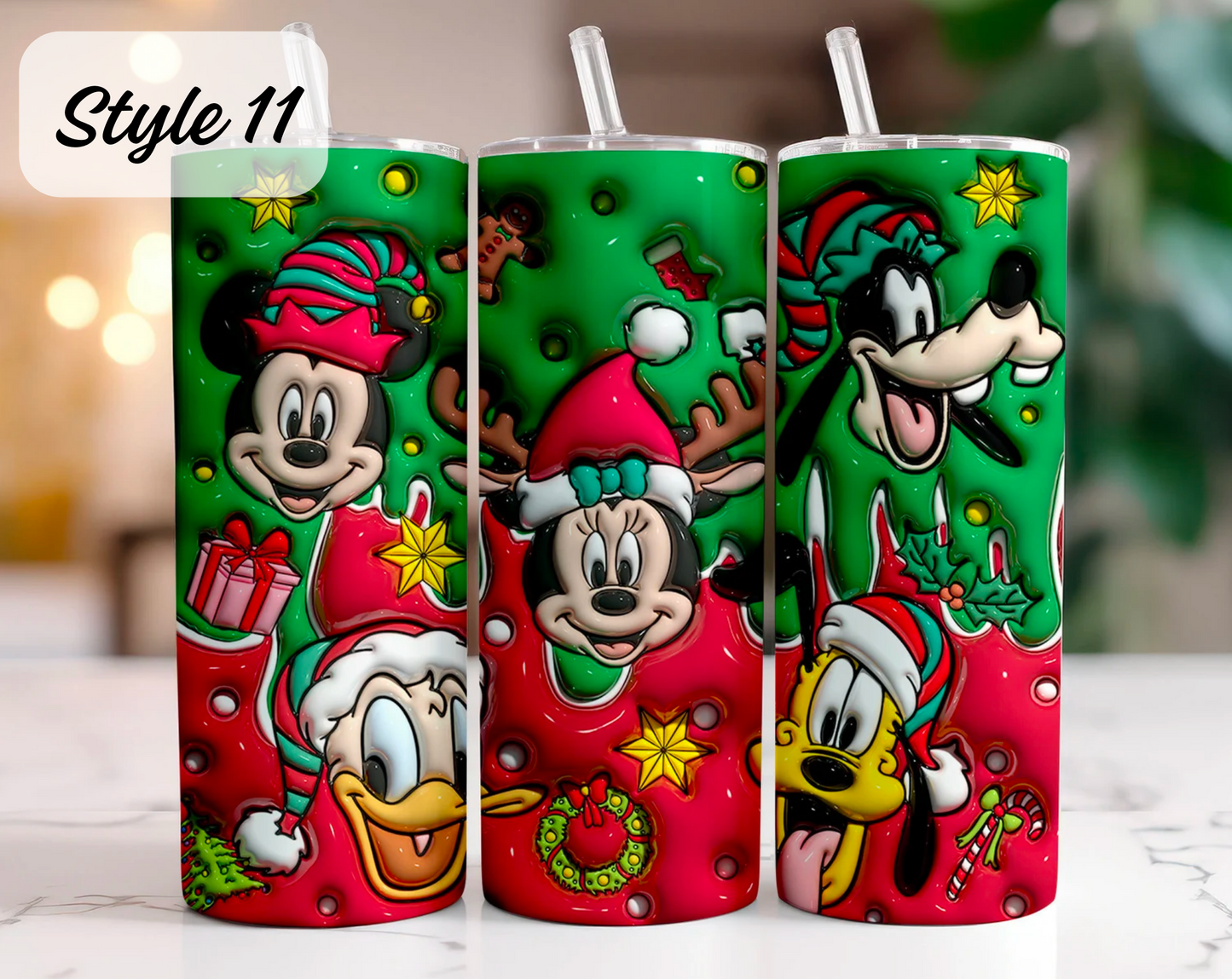 Christmas Hot/Cold Drink Tumblers 20oz (Multiple Designs)