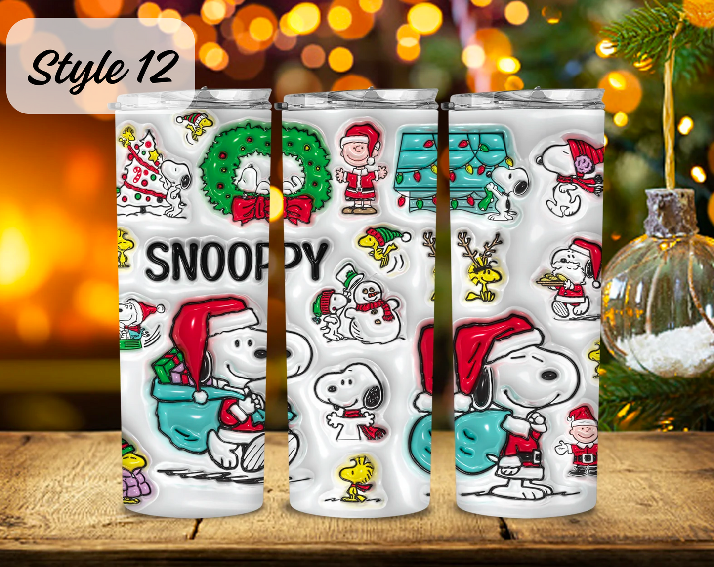 Christmas Hot/Cold Drink Tumblers 20oz (Multiple Designs)