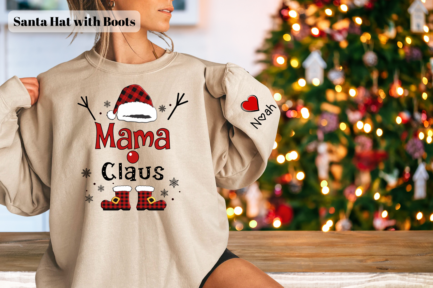 Mama / Nana Claus Christmas Crewneck Sweatshirts