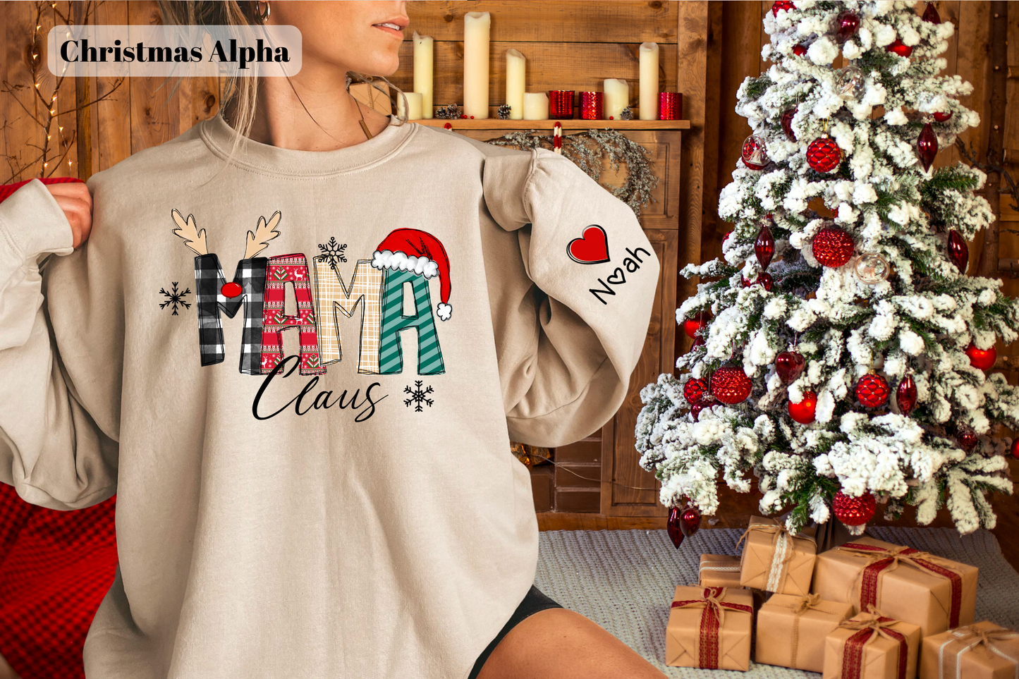 Mama / Nana Claus Christmas Crewneck Sweatshirts