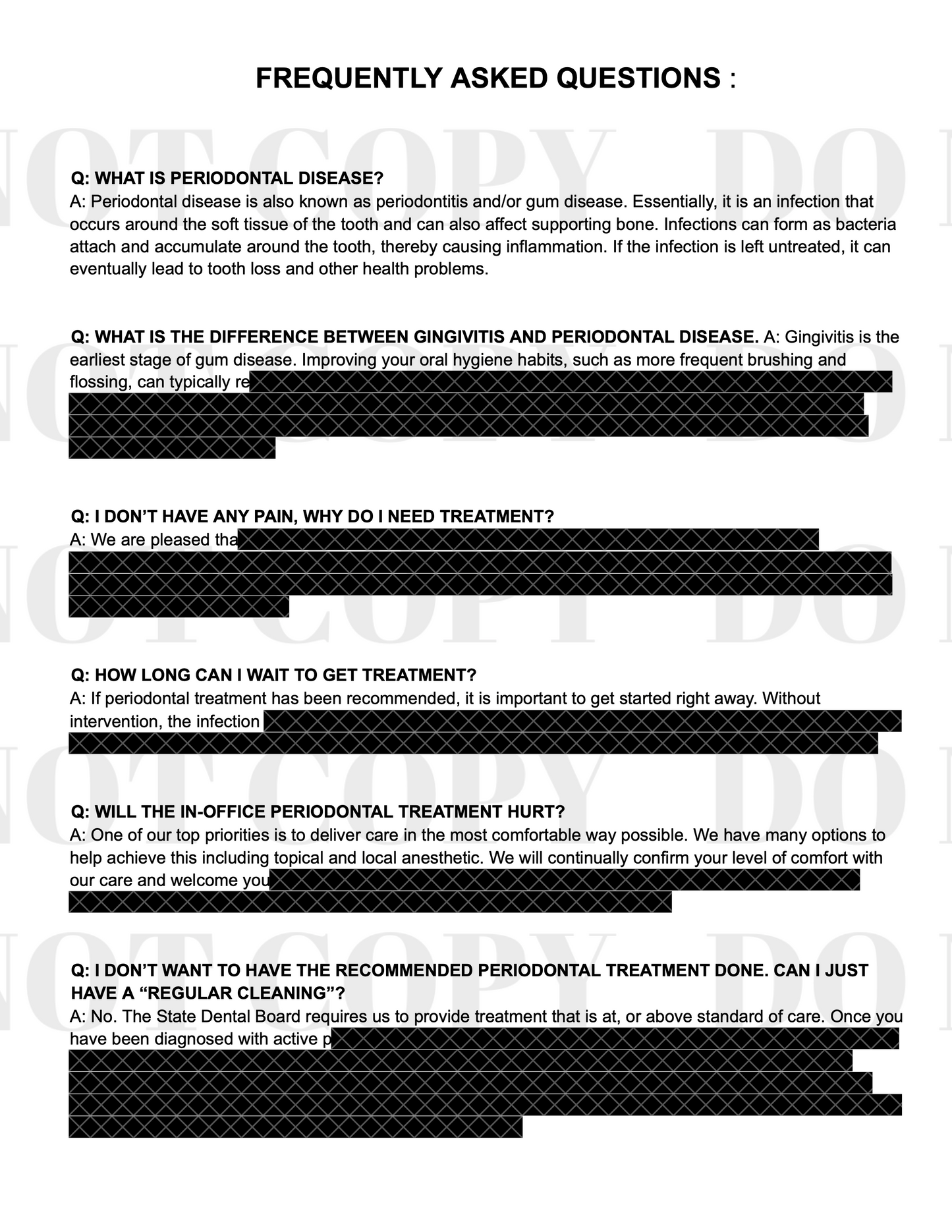 Non Surgical Periodontal Treatment Summary with FAQ